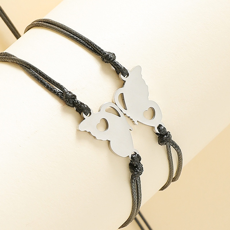 Arin Set 2 Vòng Tay Cắt Hình Trái Tim / Bướm Kèm Thẻ Hứa Cho Sinh Nhật Bạn Nữ / Bạn Gái / Trang Sức