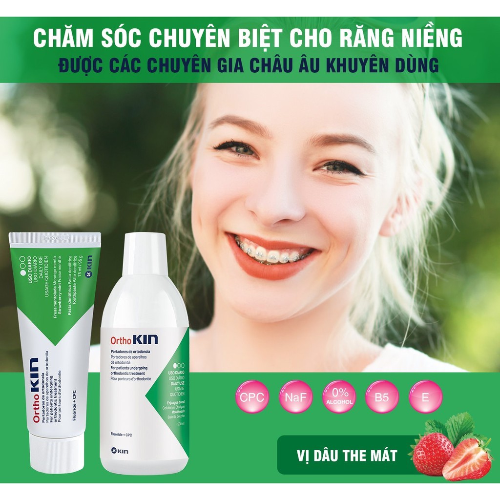 Nước Súc Miệng cho răng niềng Ortho Kin ® 500ML - [CHÍNH HÃNG]