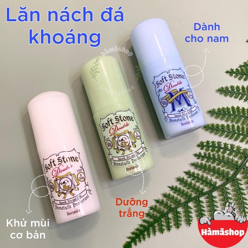 Lăn nách đá khoáng Soft Stone 20g [ mẫu mới 2020 ]