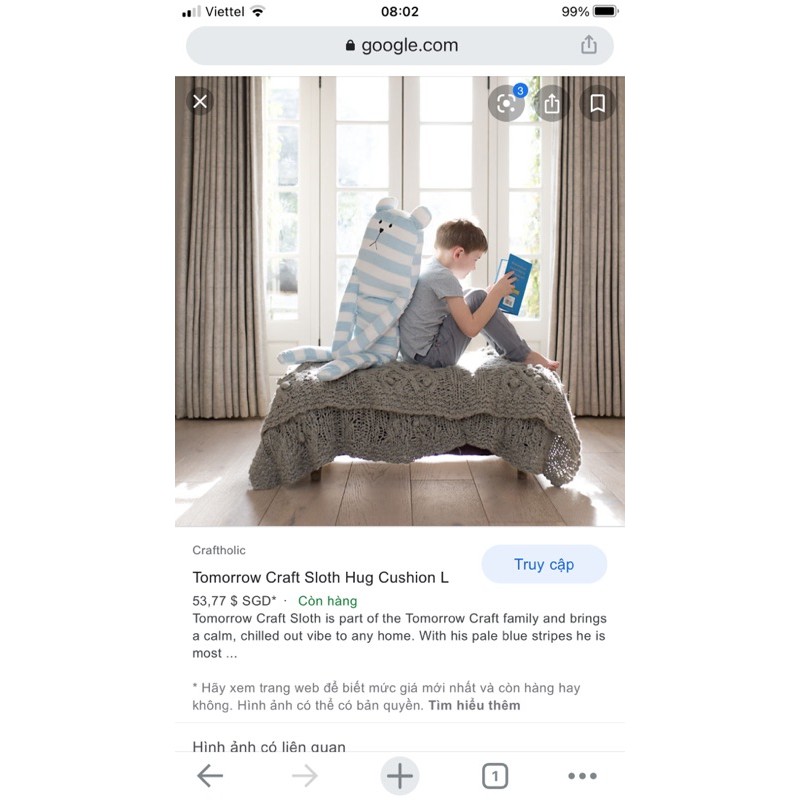 Gấu ôm Craftholic size 80cm