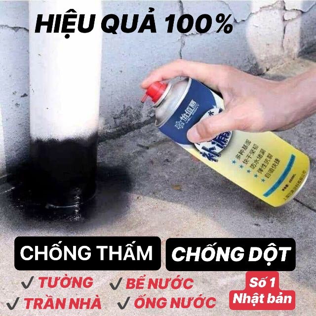 BÌNH XỊT CHỐNG THẤM CHỐNG DỘT ĐA NĂNG BẢO VỆ NHÀ BẠN KHỎI NGẤM NƯỚC, CHỐNG BÁM BẨN CHO TƯỜNG NHÀ , MÁI TÔN ỐNG NƯỚC ....