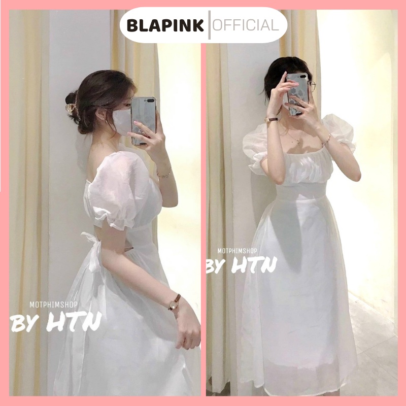 Đầm Midi Xếp Li Nhún Ngực Váy Tơ Trắng Dáng Dài Tiểu Thư Chụp Kỉ Yếu T227