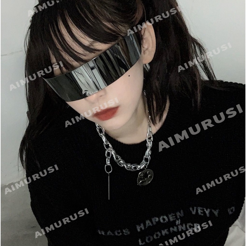 Kính mát gọng chữ nhật phong cách hiphop thời trang cho nữ