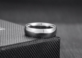 Nhẫn nam inox trơn cá tính
