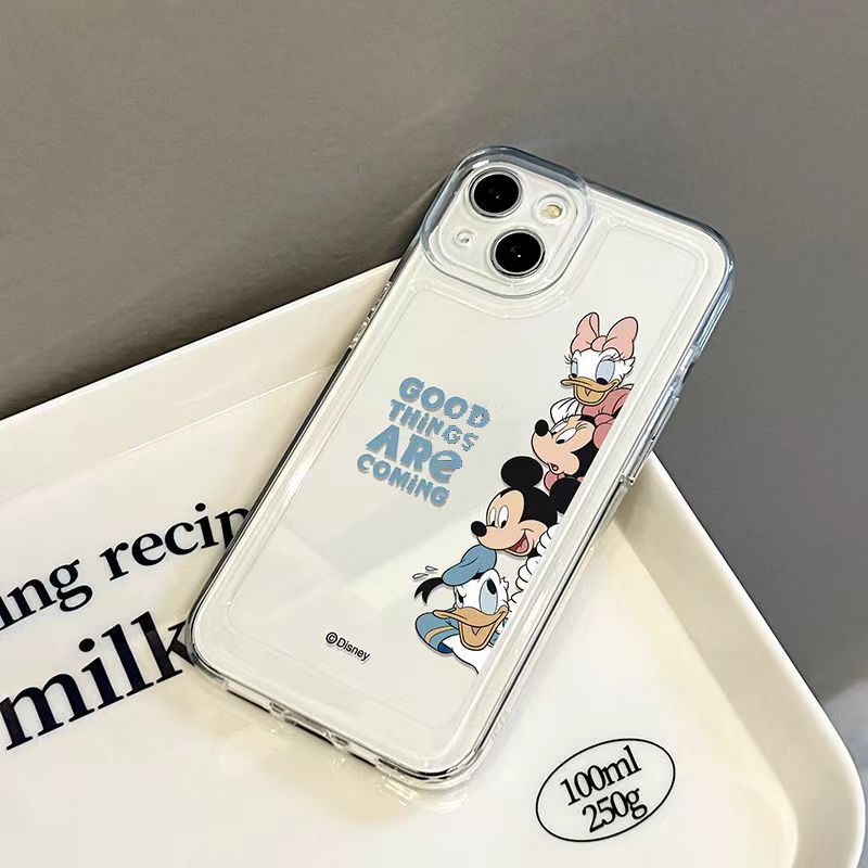 Ốp Điện Thoại TPU Dẻo Trong Suốt Họa Tiết Hoạt Hình Dễ Thương Cho IPhone 14 13 12 Pro Max 11 XS XR X 8 7 6S Plus