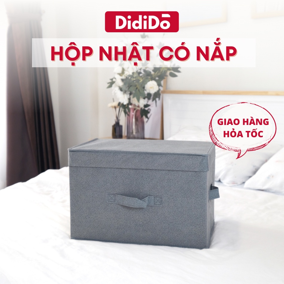Hộp Đựng Đồ DidiDo 38cm Có Nắp Liền Tiện Lợi - Hộp đựng đồ phong cách Nhật Bản