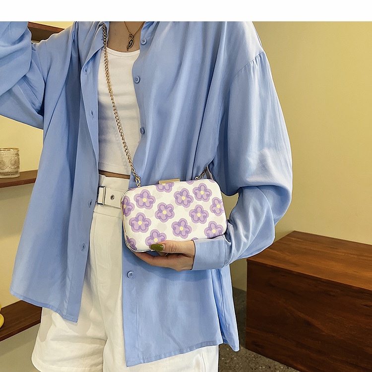 Túi đeo vai IELGY dây xích in họa tiết tinh tế thời trang cho nữ