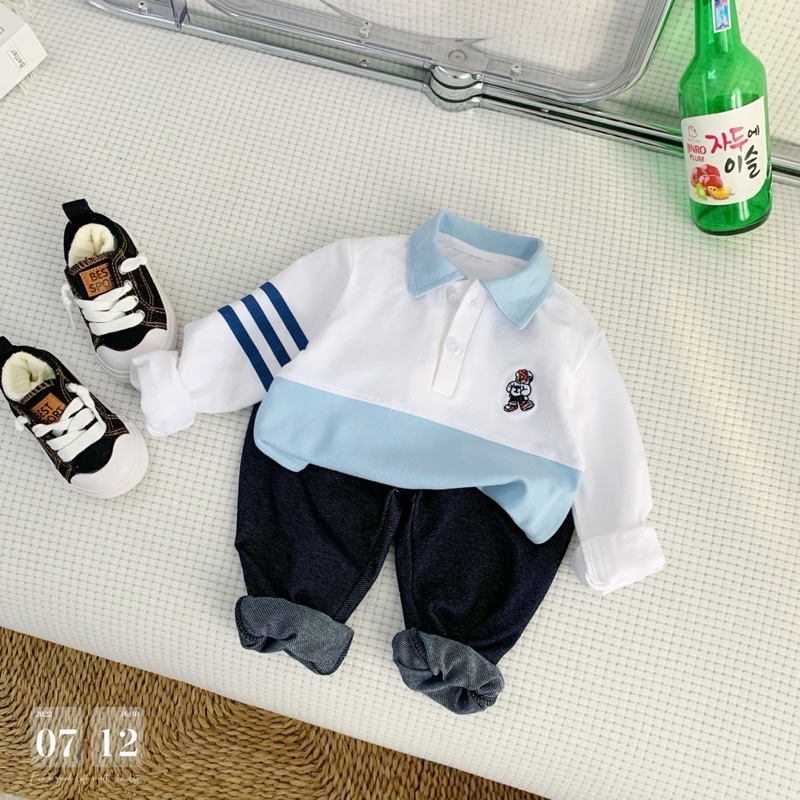 Bộ thể thao PoLo cổ lật bé trai