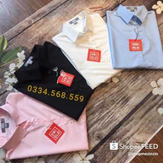 💯Áo sơ mi uni, áo công sở thanh lịch chất siêu đẹp mềm mịn mát