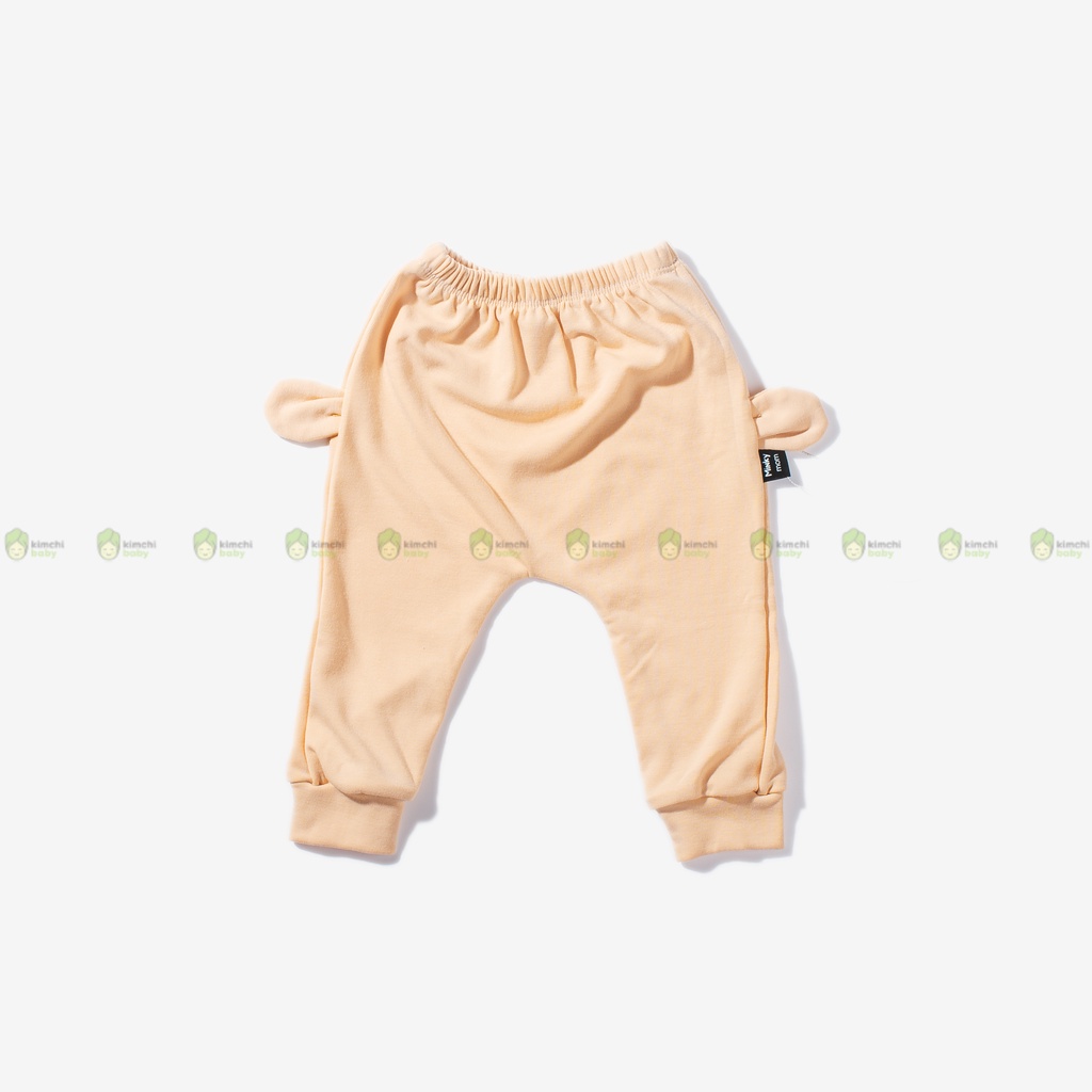 Quần Bé Trai, Bé Gái KIMCHIBABY Vải Len Gân Hoạ Tiết Tai Thú 3D, Quần Dài Cho Bé Mặc Thu Đông KWQTD2201