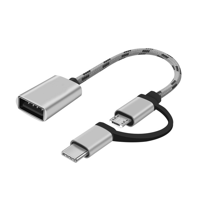 Dây cáp truyền dữ liệu OTG USB sang micro USB Type C 2 trong 1 SHOPEE219 | BigBuy360 - bigbuy360.vn