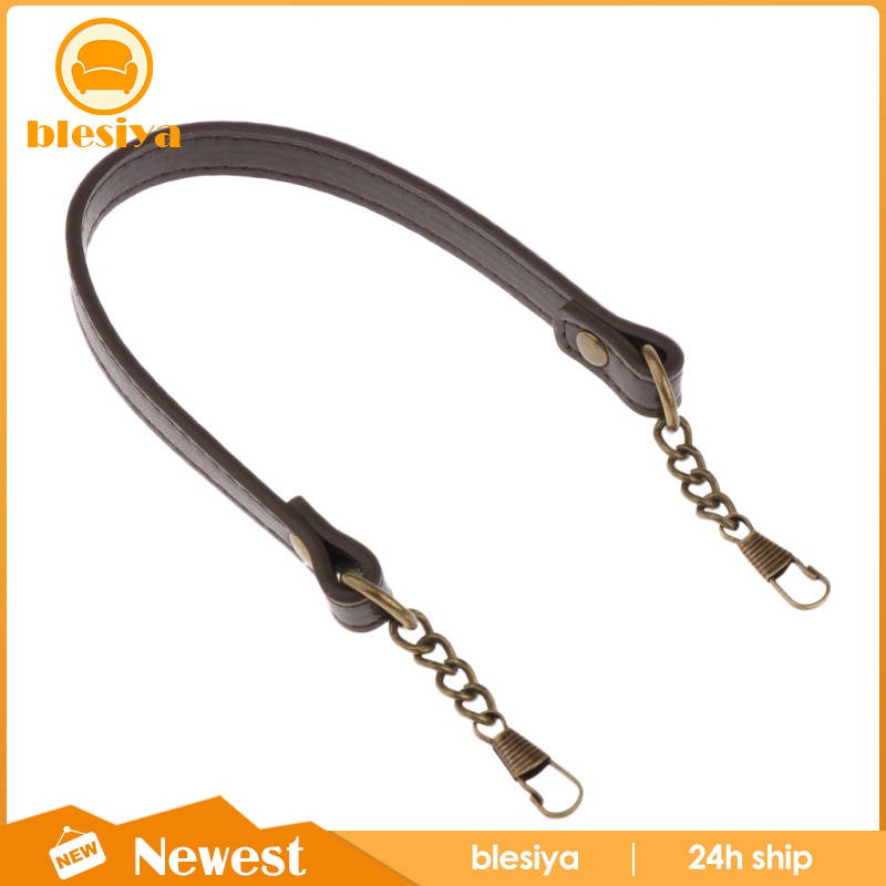 Dây da đeo túi xách thay thế có móc kim loại thời trang dài 36cm
