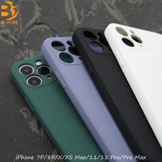 Ốp lưng silicone viền vuông cho iPhone