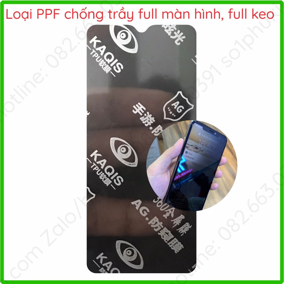 Dán chống nhìn trộm Vivo Y22/ Y22s nano chống trầy và ppf tự phục hồi vết thương