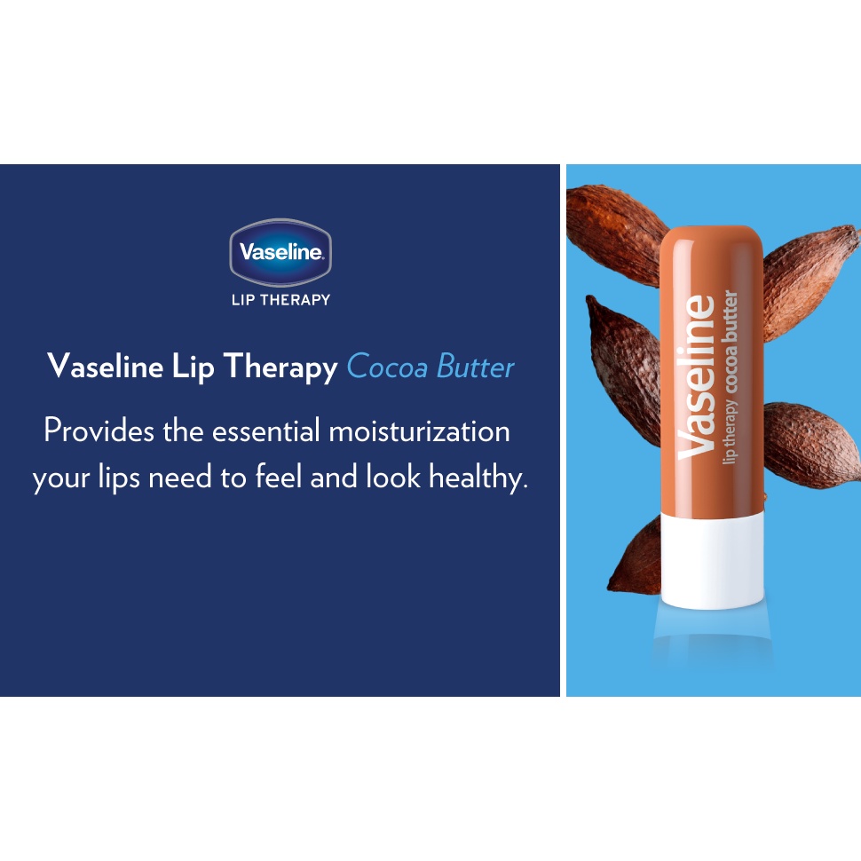 Son Dưỡng Môi Vaseline Bơ Cacao - Lip Therapy Cocoa Butter Stick 4.8g