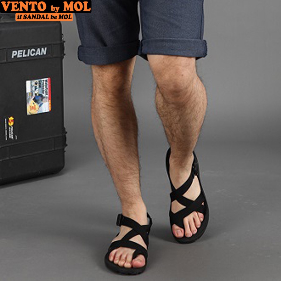 Giày sandal Vento nam xỏ ngón quai chéo vải dù có quai hậu cố định mang đi học đi biển du lịch NV65G