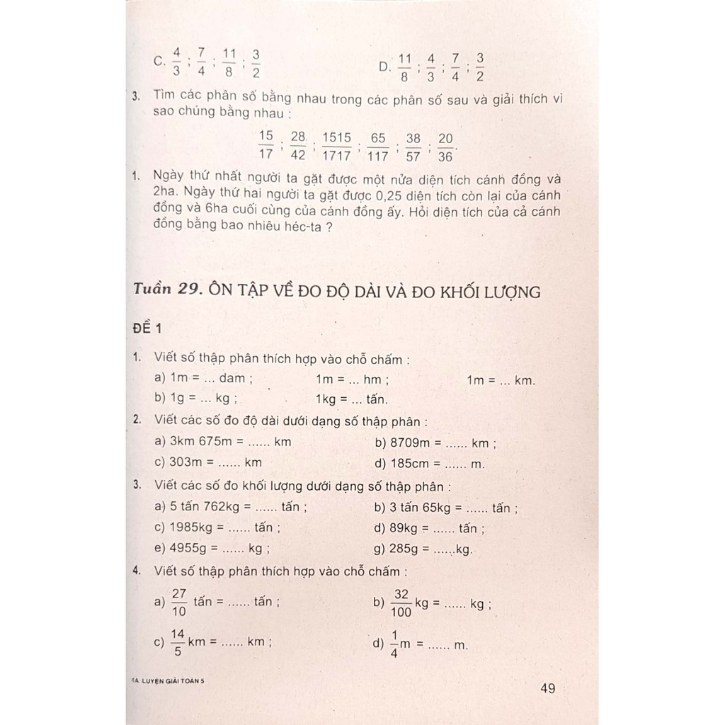 Sách - Luyện giải toán 5