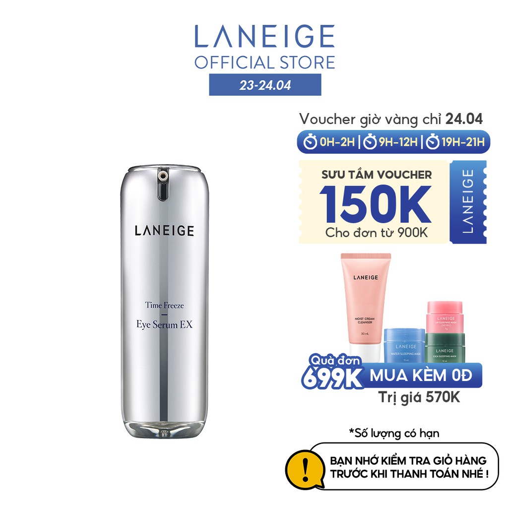  Tinh chất dưỡng và ngăn ngừa lão hóa vùng da quanh mắt Laneige Time Freeze Eye Serum EX 20ml