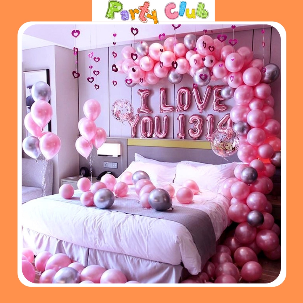 Bóng chữ I LOVE YOU  trang trí phòng cưới - lễ kỷ niệm