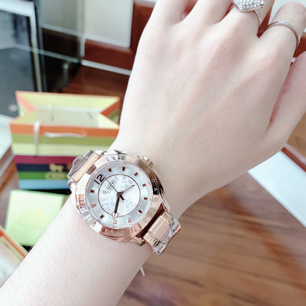 ĐỒNG HỒ NỮ COACH BOY FRIEND , DÂY THÉP , SIZE 34MM