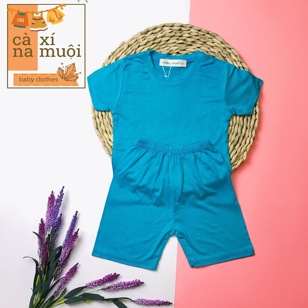 Bộ Minky Mom FULLSIZE(80-150)8-26KGFREE SHIP Hàng Chuẩn Thun Lạnh Cao Cấp Cộc Tay Dể Thương Cho Bé Trai Gái Đủ Màu