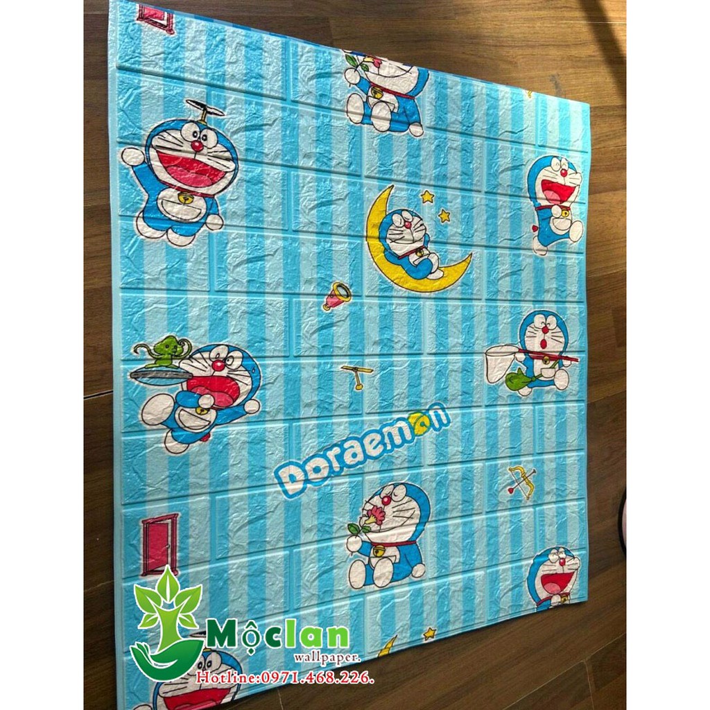 Xốp Dán Tường 3D DOREMON  VÀ HELLO KITTY, khổ 70cm x 77cm, dày 5mm. Siêu đẹp. | BigBuy360 - bigbuy360.vn
