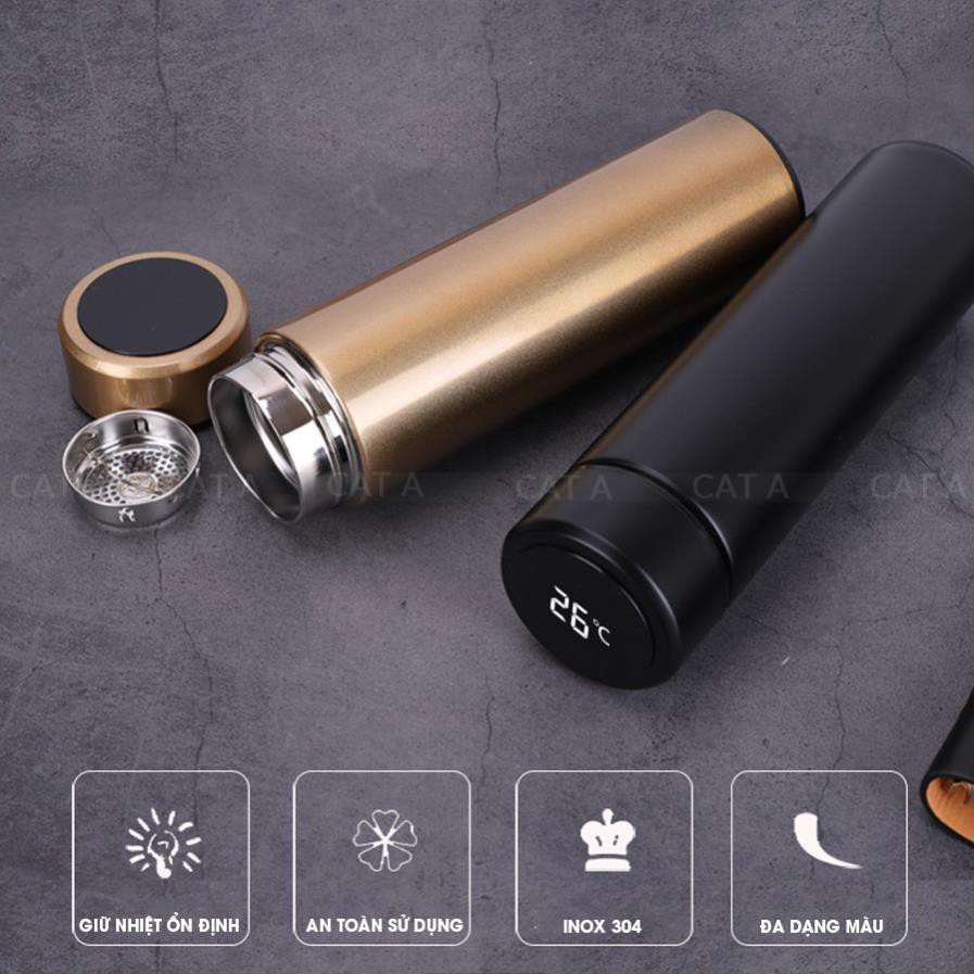 Bình đựng nước Inox hiện thị nhiệt độ bằng đèn LED | BigBuy360 - bigbuy360.vn