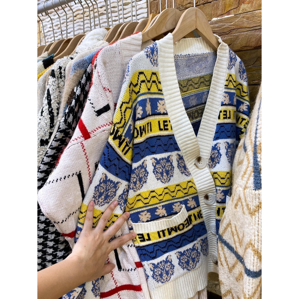 Áo Khoác Cardigan Len Cho Nữ Phong Cách Ulzzang Phù Hợp Đi Đà Lạt, Dạo Biển Hàng QC