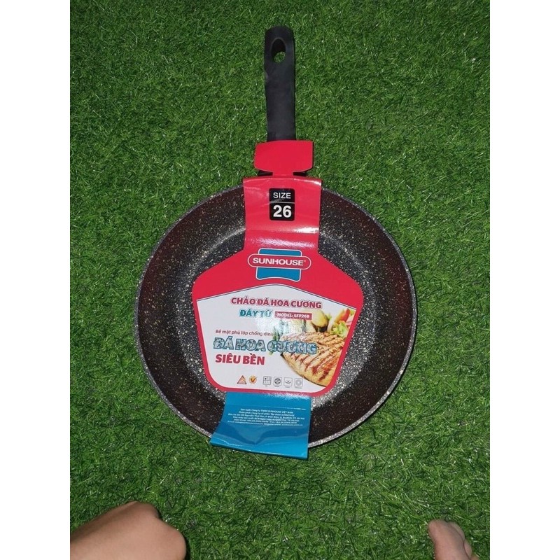 CHẢO VÂN ĐÁ ĐÁY TỪ SUNHOUSE SZ 26CM