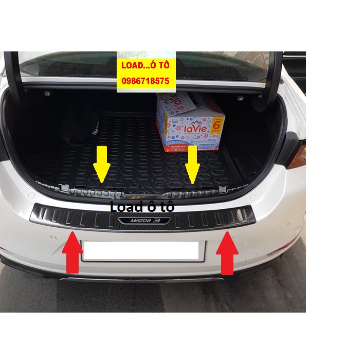Chống Trầy Cốp Trong, Ngoài Xe Mazda 3 2023-2020 SEDAN Mẫu Vân Carbon Cao Cấp