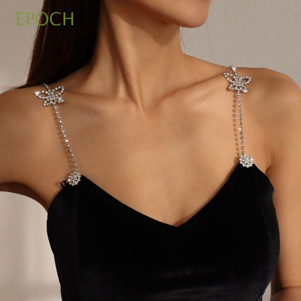 Epoch Dây Đeo Vai Không Trượt Đính Đá Zircon Dành Cho Nữ Dự Tiệc|Dây Chuyền Áo Ngực