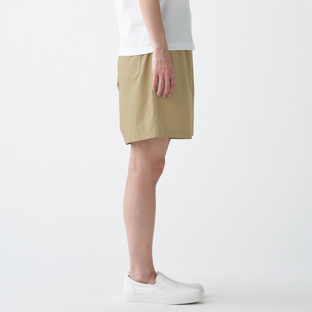 Muji Quần Short Vải Poplin Cotton Ấn Độ Nữ