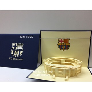 Sân bóng - Stadium - Thiệp nổi 3D  ( mở 90 độ )