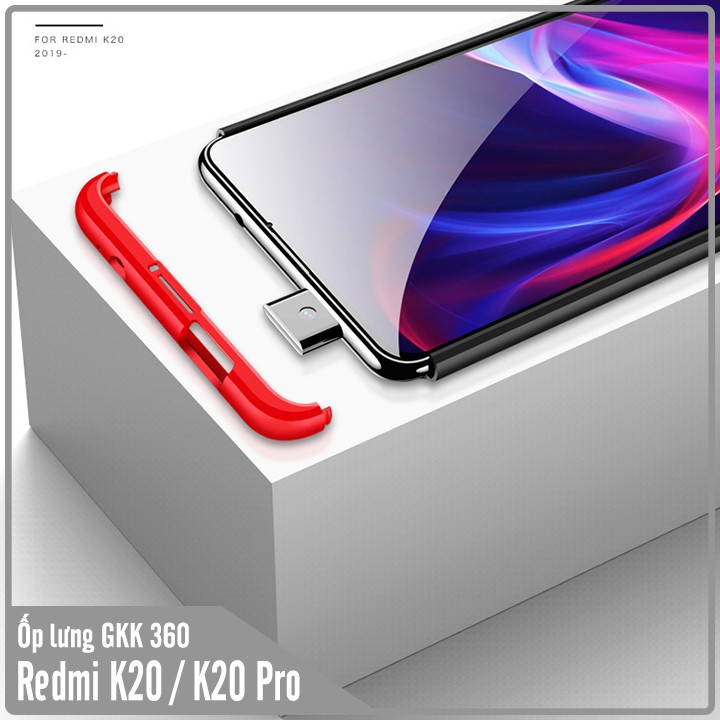 Ốp Lưng Xiaomi Redmi K20 / K20 Pro/ Mi 9T GKK 360 Độ (3 mảnh) - Viền Màu, Full Màu