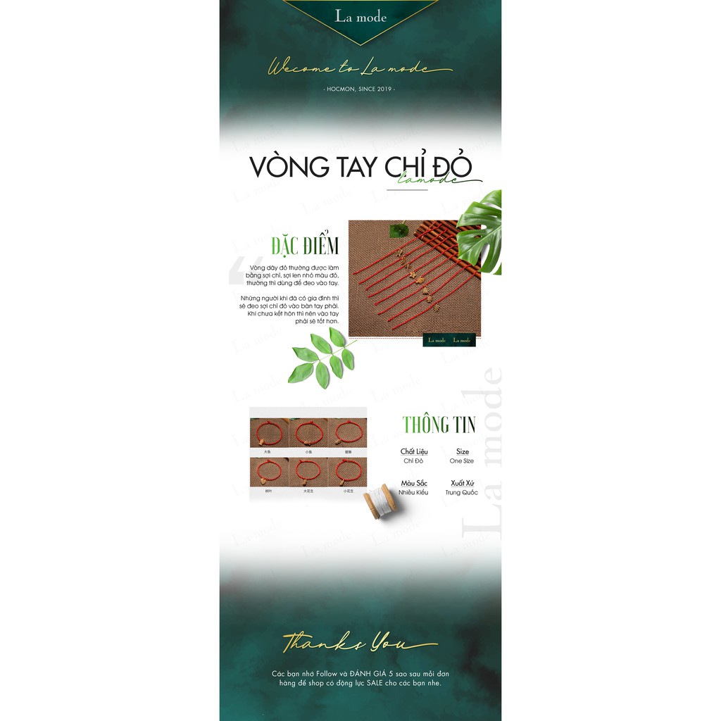 Vòng Tay Chỉ Đỏ Tây Tạng May Mắn - La mode | BigBuy360 - bigbuy360.vn