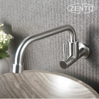 Vòi rửa bát đơn gắn tường inox304 SUS4634