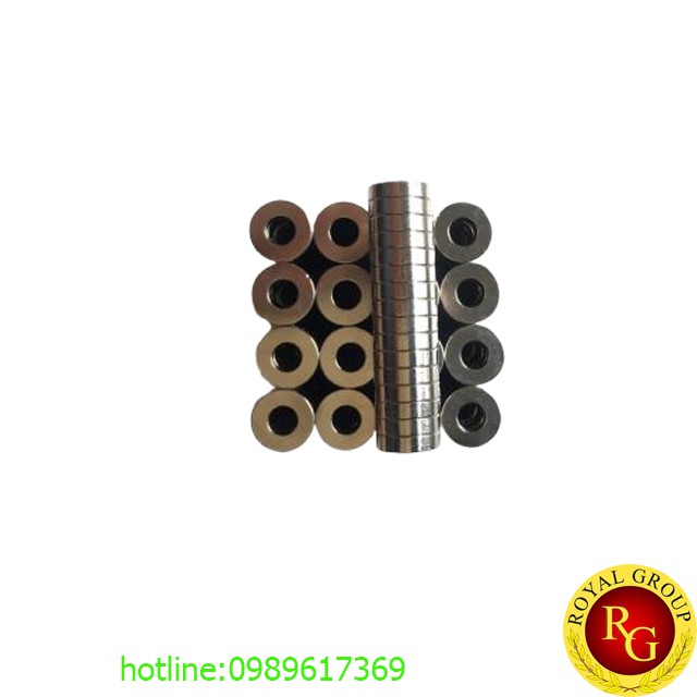 Nam châm đất hiếm 6,5x1,8mm có lỗ, nam châm câu cá nhựa