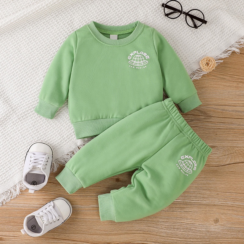 Combo bộ đồ bé gái trai 3-36 tháng ắn Tay Dài áo phông quần dài set thời trang cho bé trẻ em sơ sinh