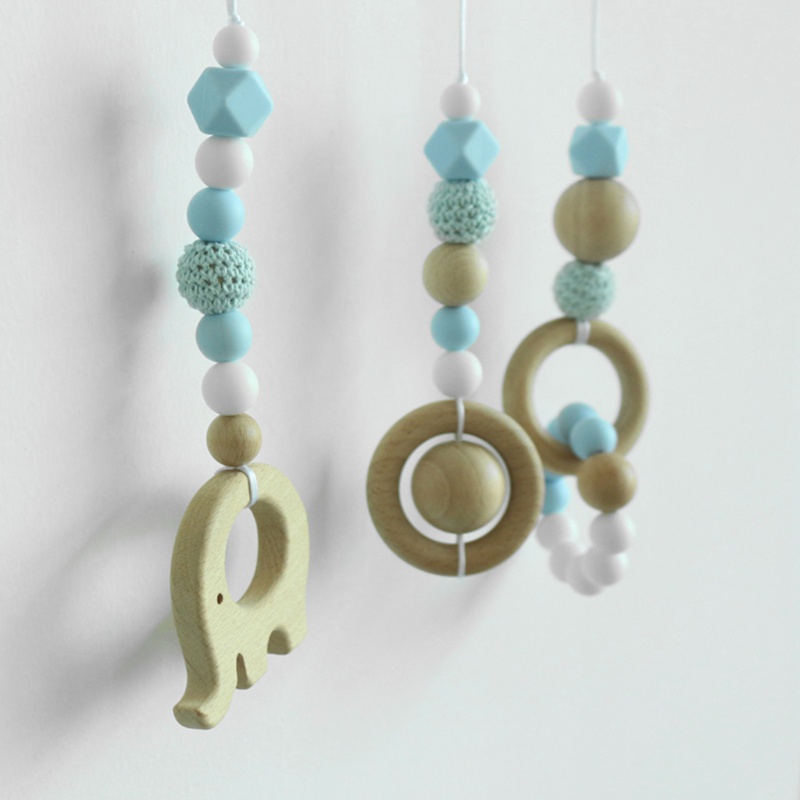 Đồ Chơi Mặt Dây Chuyền Hình Động Vật Tập Gym Không BPA An Toàn Thực Phẩm Cho Bé