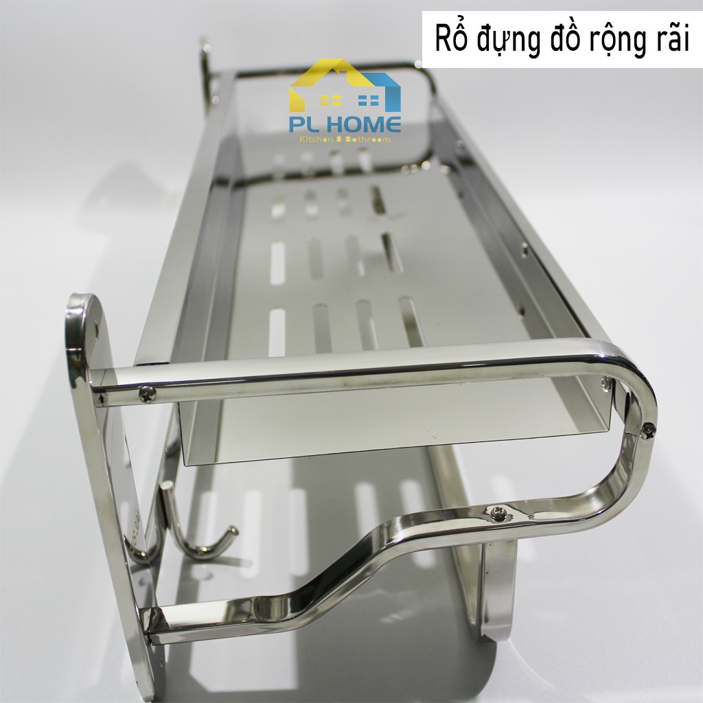 {VIDEO THỰC TẾ - Hàng mới về} Kệ treo phòng tắm, giá treo khăn, máng khăn phòng tắm Inox 304