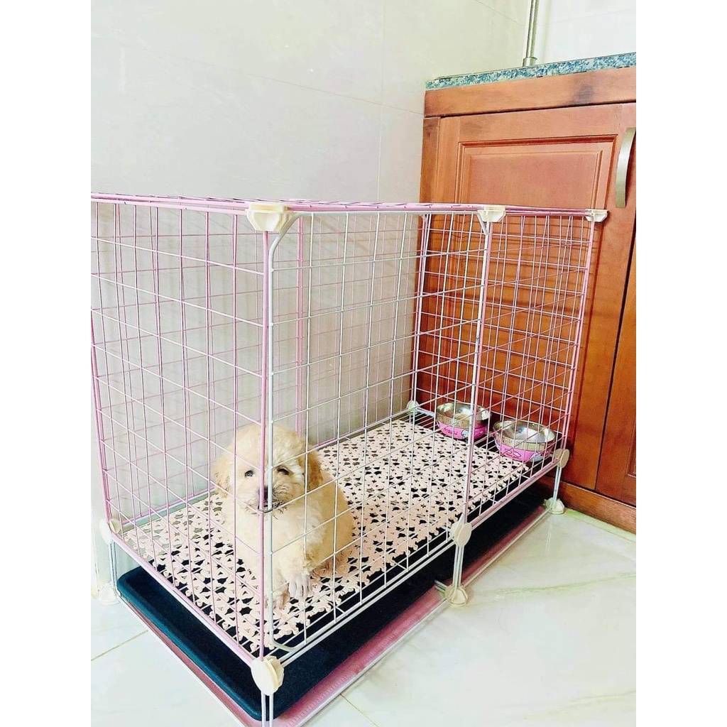 Lồng ghép thú cưng kèm mâm size 35x70 cao 45, chân thêm 10cm