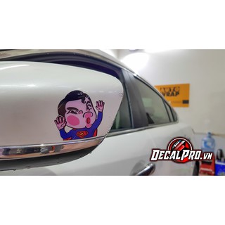 Sticker SuperMan Đập mặt vào kính (Hit The Class) - DecalPro
