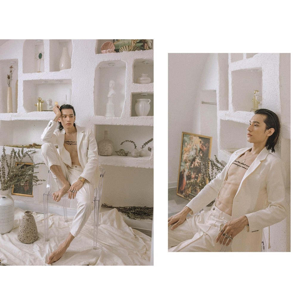 BLANKESPACE Áo Phụ Kiện Tattoo Shirt Phối Trendy Thời Trang Nam Nữ Unisex