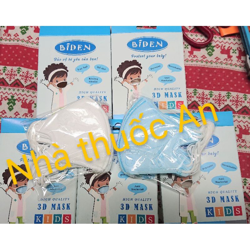 Hộp 10 cái khẩu trang 3d Hello kids trẻ em 2-6 tuổi