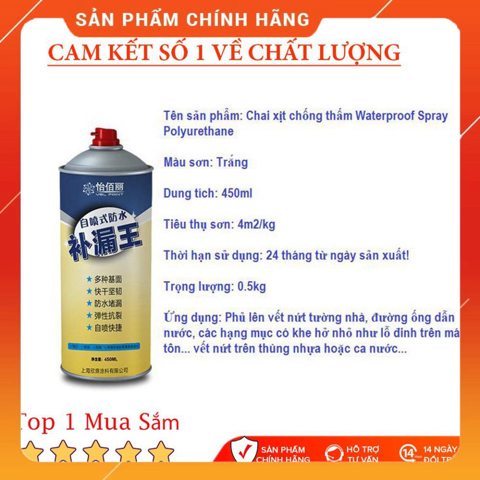 Sỉ 33K-Chai dung dịch xịt chống dột - chống thấm nước - Bình xịt chống thấm, dột