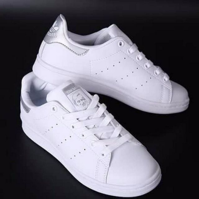 Giày Adidas Stan Smith trắng gót bạc