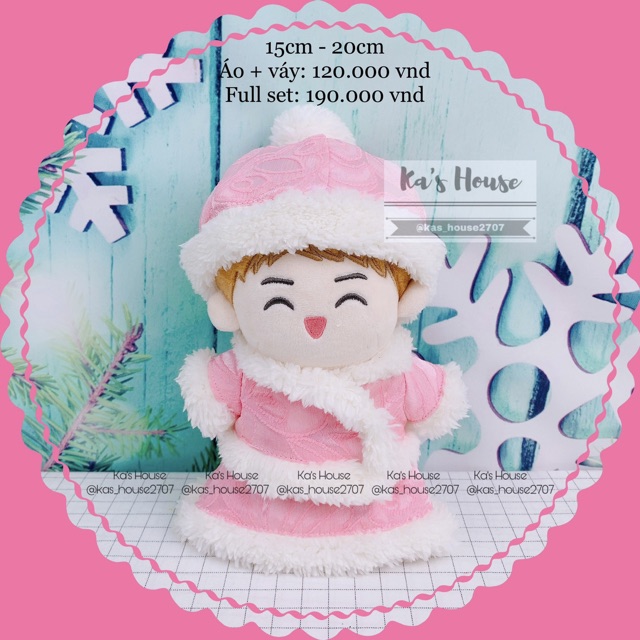 {15cm-20cm} CÓ SẴN - Set thổ cẩm, set áo váy mũ, outfit doll, outfit cho doll