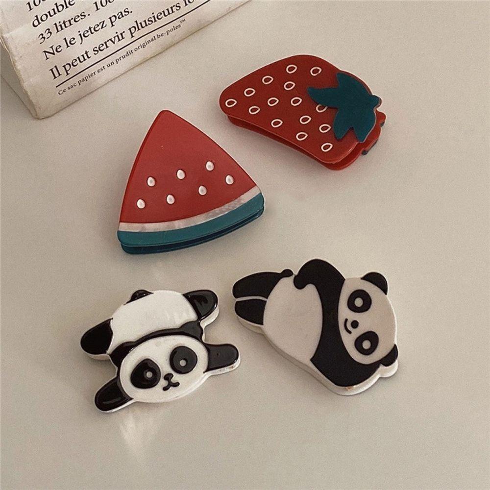 Kẹp Tóc Đuôi Ngựa Hình Dưa Hấu / Dâu Tây Dễ Thương Cho Bạn Gái