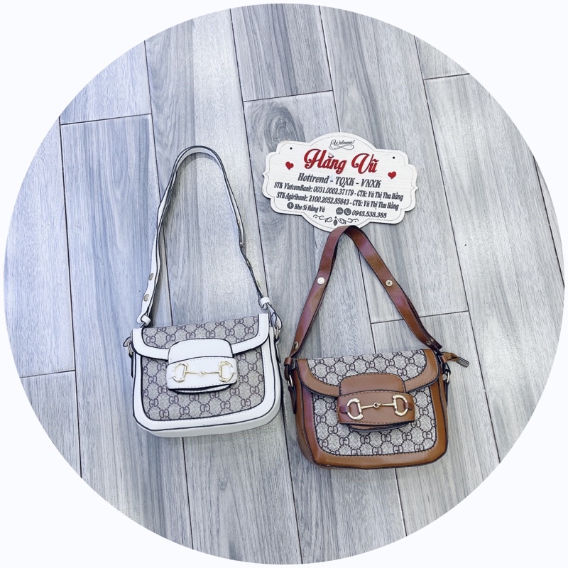 Túi guccci Hà Hồ Viền Trắng,FREESHIP, sz 22cm và 25cm siêu siêu xịn