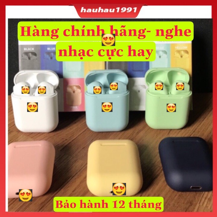 tai nghe bluetooth khong day ,Tai nghe bluetooth 5.0 i12/ inPods 12 - Bảo hành 12 tháng 1 đổi 1